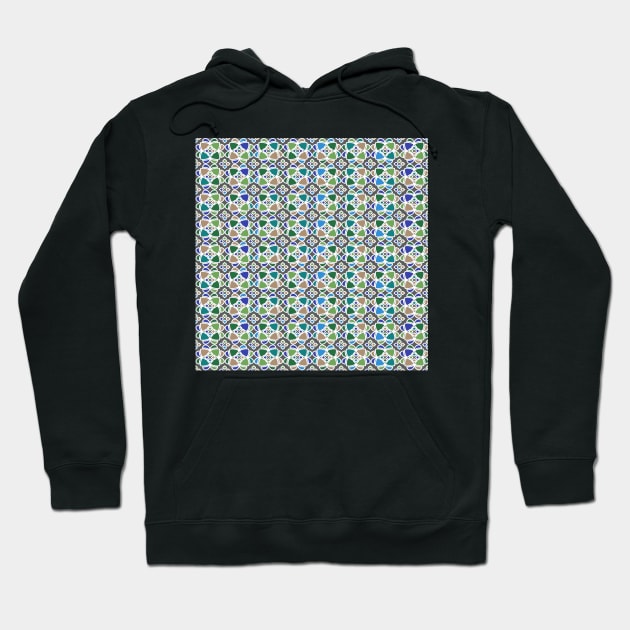 Moroccan Ceramic Tiles Mosaic Hoodie by oknoki